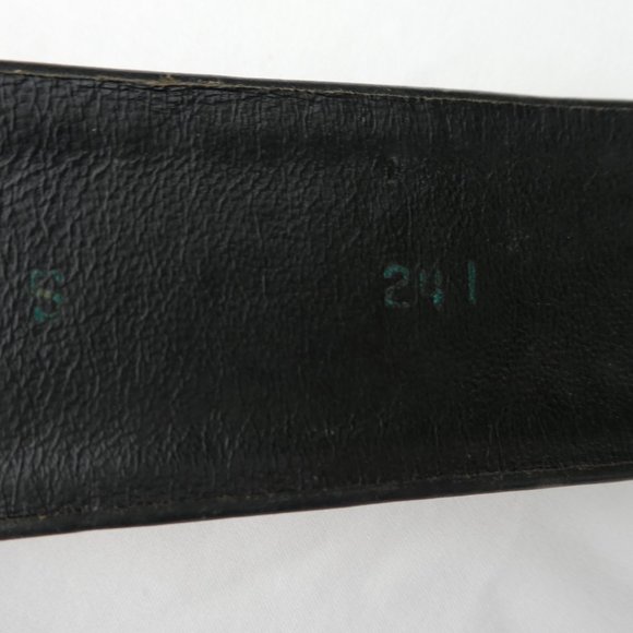 Designer Vintage 80s Wide Leather Belt Calf Hair Animal Print Earthy Wide S main image 6
